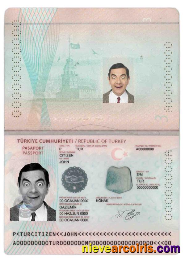 Turkey passport 2018 – present